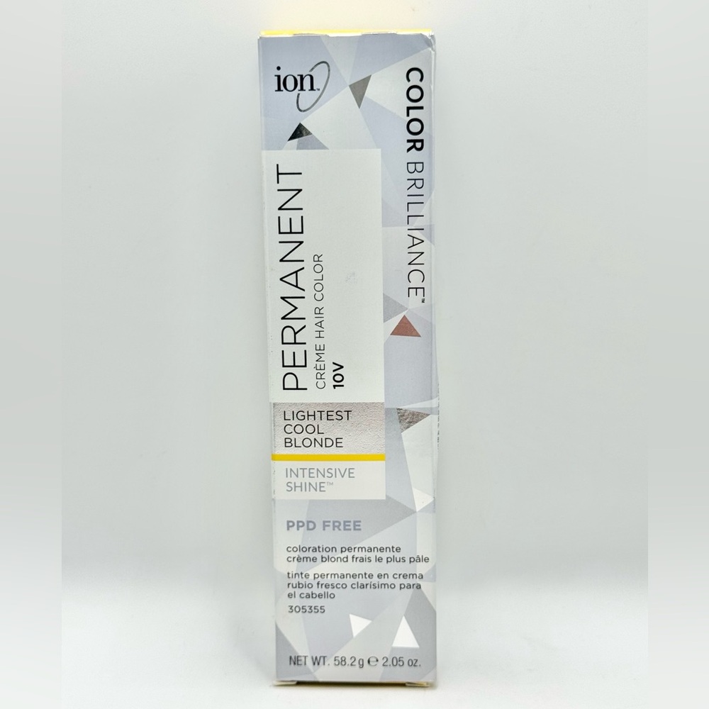 Permanent Creme Hair Color 10V Lightest Cool Blonde 2.05 oz.